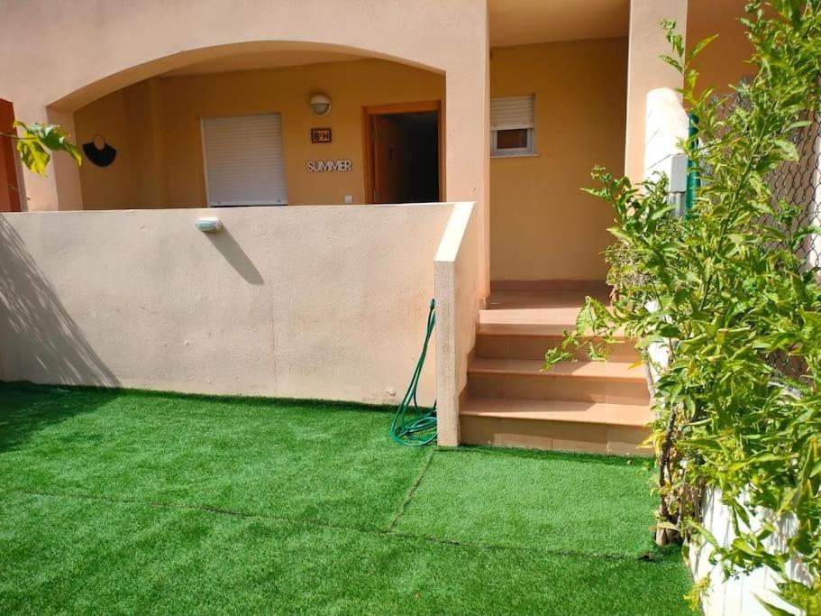 דירות Playas de Vera Bajo Con Jardin A Pie De Playa Y Piscina Comunitaria Con Jacuzzi מראה חיצוני תמונה