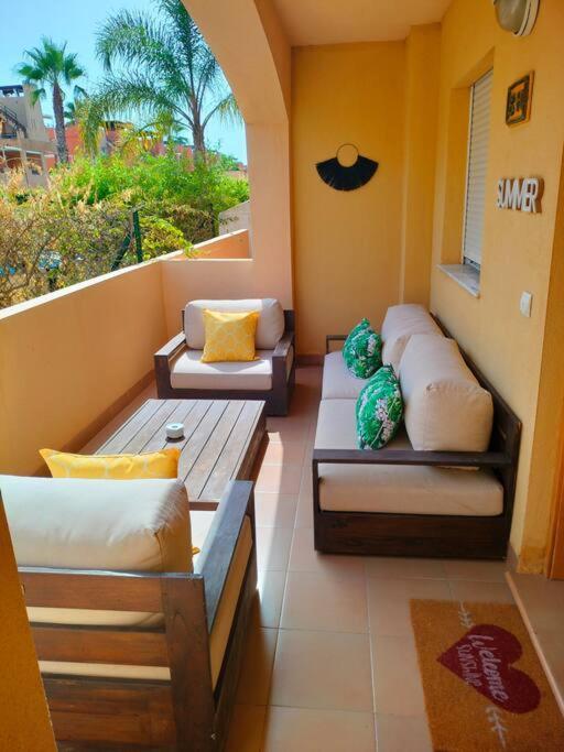 דירות Playas de Vera Bajo Con Jardin A Pie De Playa Y Piscina Comunitaria Con Jacuzzi מראה חיצוני תמונה