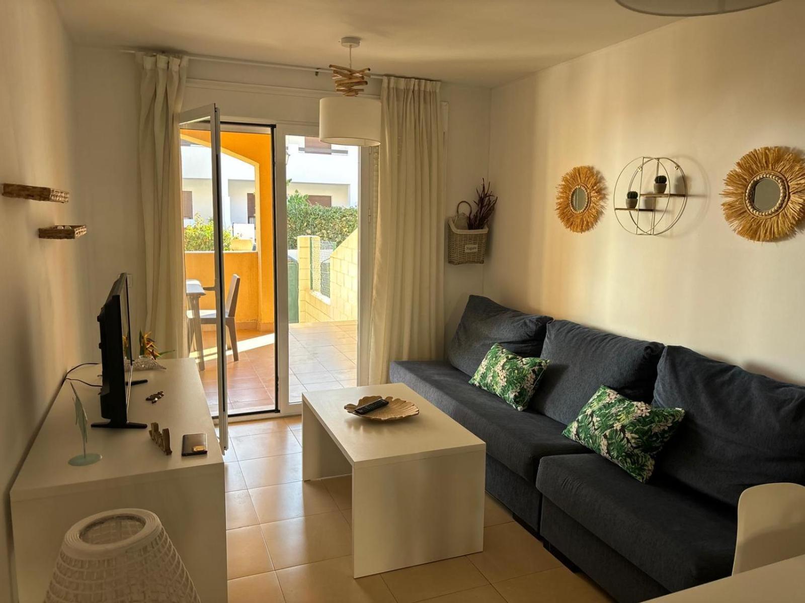 דירות Playas de Vera Bajo Con Jardin A Pie De Playa Y Piscina Comunitaria Con Jacuzzi מראה חיצוני תמונה